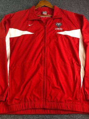 New Mexico Lobos Nike Jacket MEns XL Red Storm Full Zip Pullover Windbreaker